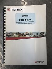 TEREX 3000 DEUTZ 4WD DUMPER SPARES MANUAL ORIGINAL BOOK 08/04