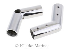 HD Rail Connector 110 Degree bow fitting Stainless Steel 316 Boat bimini 7/8" 1"