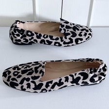 Nine West Starling Ballerina Pump Shoes Size UK 4 Women’s Animal Print Flats 37