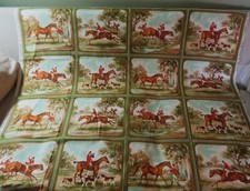 Waverly Tally-Ho Equestrian / Fox Hunting Fabric 48" x 41" Uncut - 2  Available