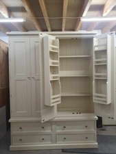 RUTLAND PAINTED 4 DOOR LARDER CUPBOARD SPICE RACKS BESPOKE SIZES & COLOURS
