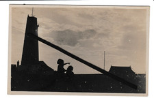 PHOTO POSTCARD - LEASOME LIGHTHOUSE AND CAMP - CHESHIRE