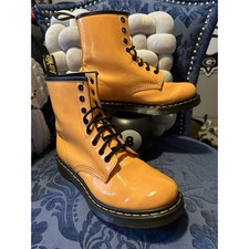 Dr Martens Fire Orange Patent