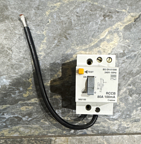 Crabtree rccb fixed rcd - crabtree, 80a