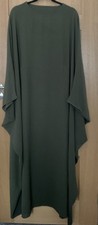 Brand New Never Worn Khaki Green Womens Batwing Abaya With Inner Tie
