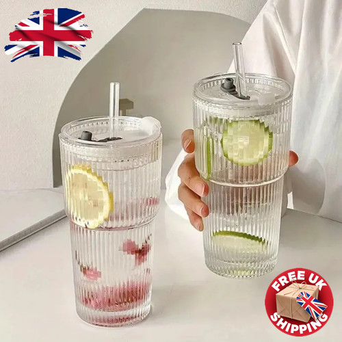 600ml striped glass - striped, with