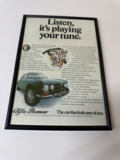 New Framed Print Alfa Romeo 1750 GTV Bertone 105 Magazine Advert Poster Wall Art