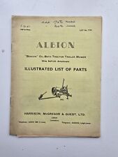 ALBION BEACON OIL BATH TRACTOR TRAILER MOWER PARTS CATALOGUE