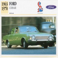 1963-1970 FORD CORSAIR Classic Car Photograph / Information Maxi Card