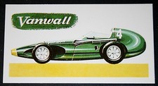 VANWALL  Grand Prix  2..5 Litre  Racing Car   Vintage 1968 Card  EE17M