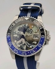 Men's Custom Luxury Kanagawa Divers Watch Seiko TMI NH35 Auto Movt 10ATM NATO