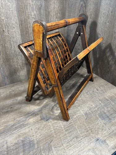 Bamboo wood folding magazine - wood,