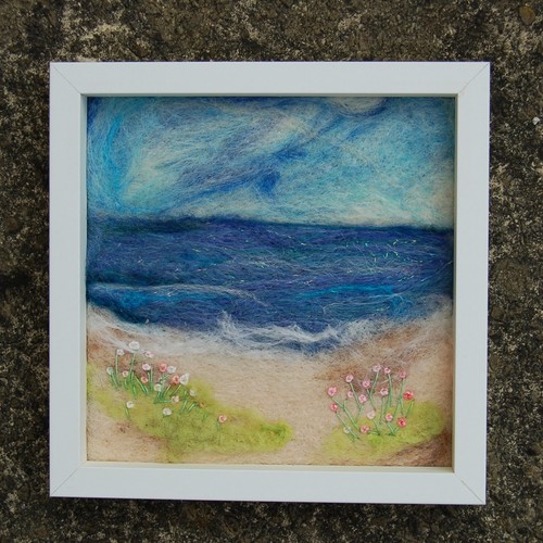 Flowers the beach framed - the,