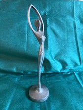 Vtg Chrome  Figurine Statue