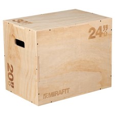 Mirafit 3In1 Wooden Plyo Plyometric Jump Squat Box Block Fitness Training #165