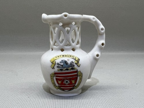 Crested china puzzle jug - china,