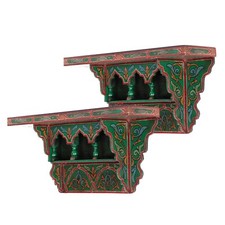 Set of 2 Painted Moroccan