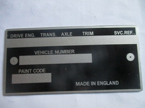 Nameplate sign ford - gb, uk