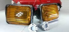 Austin Rover Classic Mini LED Chrome Smoked Amber Wing Indicators Lights Set