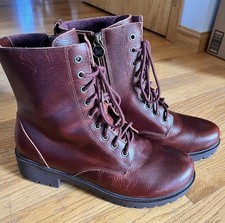 Alegria Women's Ari Leather Lace Up Ankle Boots Chestnut Excellent Condition