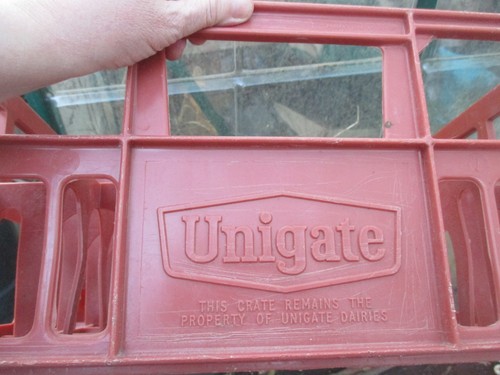 Vintage unigate milk crate - unigate,