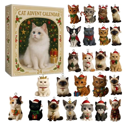 Cat figurines christmas - figurines,