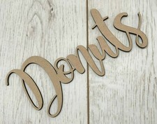 Wooden Donuts Dougnuts Sign -