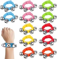 Musical Wrist Bells Band with Jingle Bell Instrument for Children - 12 Pack