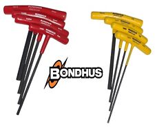 BONDHUS Allen Key T-Handle 6" Long Hex End Various Sizes Metric & Imperial
