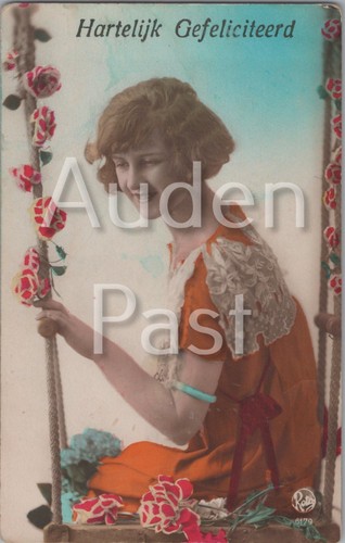Vintage rolly postcard - vintage,