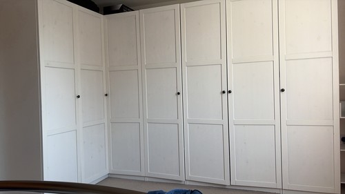 White fitted wardrobe with - white,