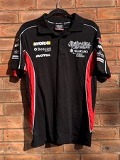 Suzuki Relentless Racing Team Polo Shirt Mens Small Clinton Embroidered Jersey