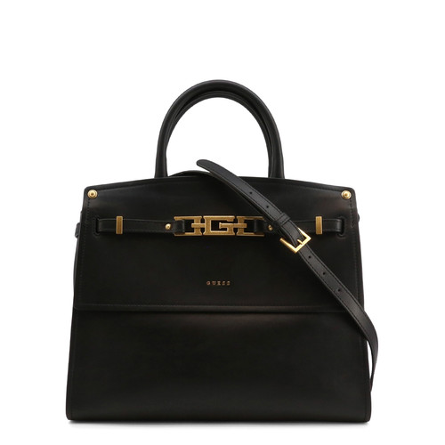 Guess black leather hand bag - black,