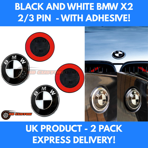 Bmw black white - white, pin