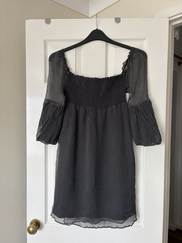 Zara women grey puff sleeve - zara,