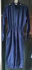 Vintage 70’s C&A blue jump suit, epaulettes with metallic buttons , size 8-10