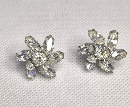 Vintage silver toned and clear - vintage,