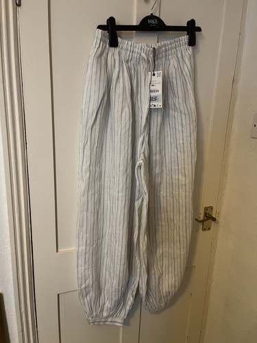 Zara white blue stripe - stripe, cotton