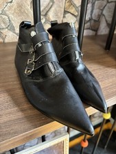 Vintage Original Winkle Pickers Black Pleather UK:7