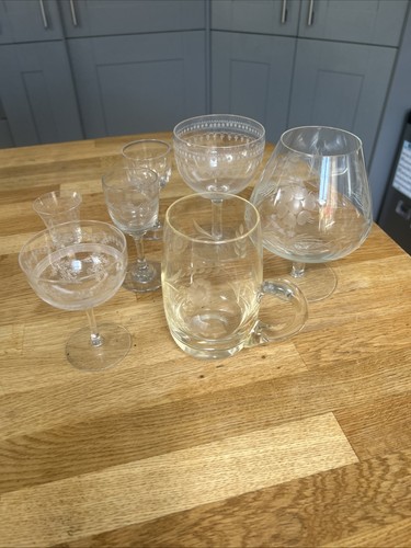 Classes etched crystal - 7,