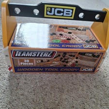 JCB Wooden Tool Caddy Toy. New