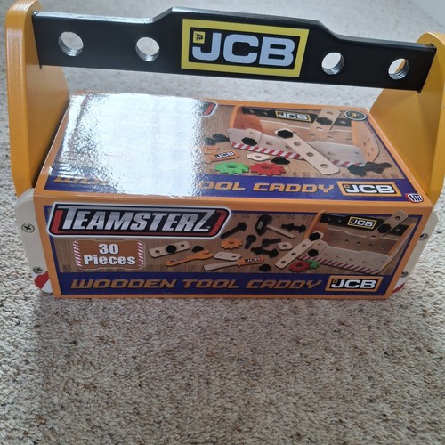 Jcb wooden tool caddy toy - toy., new