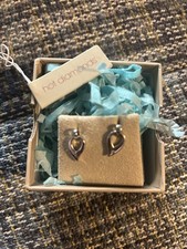 Brand New In Original Box Hot Diamond Heart Shaped Earrings With Butterfly Backs