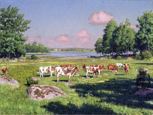 Meadow cow krouthen tile - cow, by