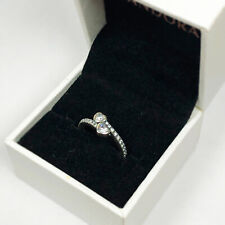 PANDORA Two Sparkling Hearts Silver Ring - 191023CZ
