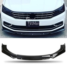 For VW Passat B8 2014+ Front Bumper Lip Spoiler Splitter Diffuser Glossy Black