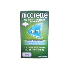 Nicorette Chewing Gum 2mg Icy White Flavour - 105 Pieces