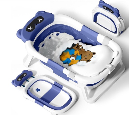Foldable baby bath tub with - bath,