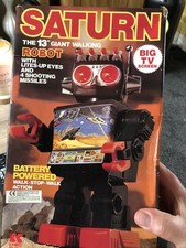 Vintage Kamco Saturn TV Robot Space Toy Boxed , Working