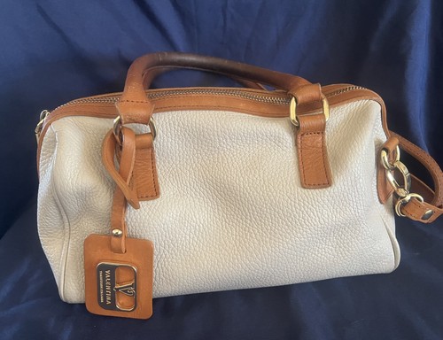 Valentina cream pebble leather - pebble,